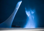 По метеусловиям фонтан «Чаша Олимпийского огня» прекратил свою работу